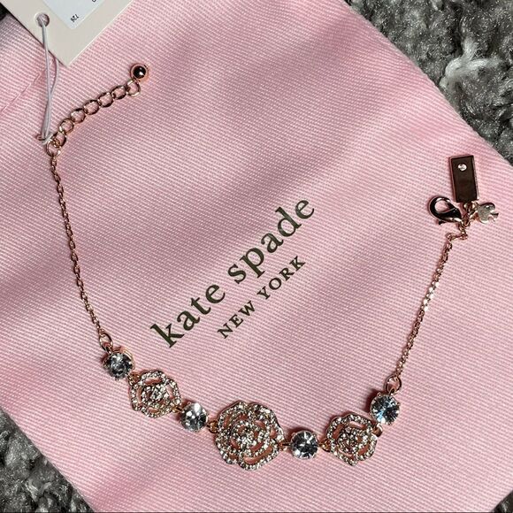 NWT Kate Spade Crystal Rose Bracelet - Picture 5 of 8